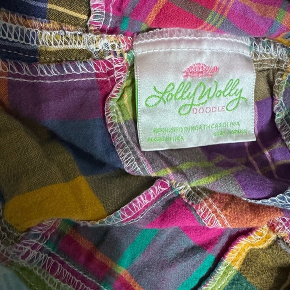 Lolly Wolly Doodle baby girls Madras print k42 - Picture 4 of 4